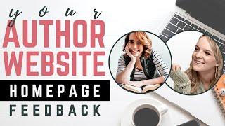 AUTHOR WEBSITE Homepage Examples (Wix + Wordpress)