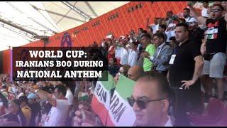 World Cup: Iranian fans boo during their national anthem before England-Iran match