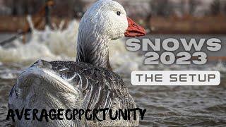 Snow Goose Floaters. Setting Up For Snow Geese Over Water