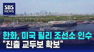 한화, 미국 필리 조선소 인수…"진출 교두보 확보" / SBS