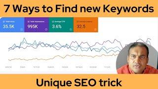 7 free ways to find new keywords for blog post. Unique SEO trick for beginners