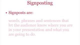 How to Use Signposting in a Presentation