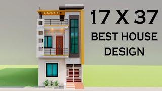 Small 4 Bedroom ️ House Elevation,17 by 37 Duplex Makan Ka Naksha,Best Homes Design