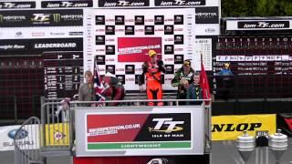 Podium champagne - IoM TT Lightweight Sr race day