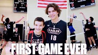 BINGHAM BROTHERS FIRST VOLLEYBALL GAME TOGETHER | BROTHERS PLAY FOR SCHOOL TEAM FOR THE FIRST TIME