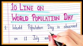 10 lines on population day | Essay on world population day