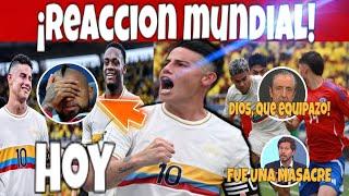 ASI REACCIONA el MUNDO a GOLEADA HISTORICA de Colombia a Chile (4-0) Vidal SE RINDE a James