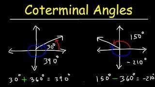 Coterminal Angles In Radians & Degrees - Basic Introduction, Trigonometry