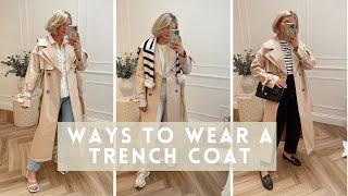 HOW TO WEAR & STYLE A TRENCH COAT/ 1 ITEM 5 WAYS /SPRING OUTFIT IDEAS / LAURA BYRNES