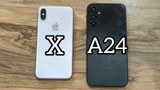 Samsung Galaxy A24 vs iPhone X