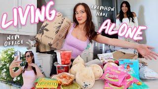 First Week Living Alone: Grocery Haul, New Office + More!!