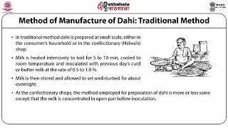 M-18.Fermented traditional Indian dairy products-Dahi, lassi,  Shrikhand