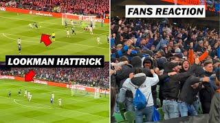Atalanta Fans Crazy Reactions to Lookman Hattrick vs Bayer Leverkusen | Europa League Final