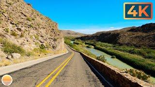 Big Bend Ranch State Park Scenic Texas Highway 170, an UltraHD 4K Real Time Driving Tour.