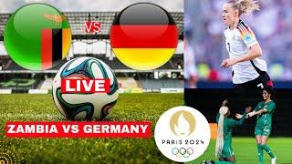 Zambia vs Germany Women Live Stream Olympic Games 2024 Football Match Score Today Highlights Direct