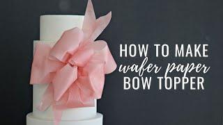 Can you put wafer paper in the fridge? And how to make wafer paper bow cake topper | Florea Cakes