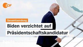 heute journal vom 21.07.2024 Biden verzichtet auf US-Kandidatur, Grünen droht Wahlklatsche