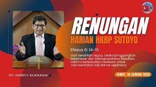 Renungan Harian HKBP Sutoyo (Jumat, 10 Januari 2025) oleh Pdt. Andreo F. Rajagukguk, S.Si, M.Hum