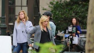 Pregnant Kelli Giddish. Set of Law & Order. 09/22/2015.