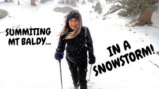 HIKING MT BALDY IN WINTER - IN A SNOW STORM