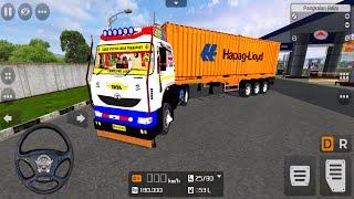 Tata Signa Container Truck Driving in Bus Simulator Indonesia Android Gameplay | Truck Game Download