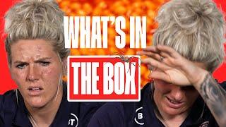 "Please tell me there are no spiders" ️| Millie Bright What's In The Box Challenge | Lionesses