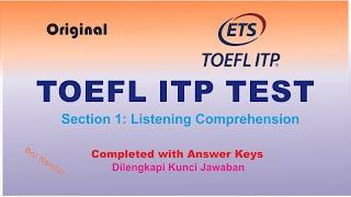 TOEFL ITP || LISTENING COMPREHENSION TEST
