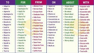 100+ Important Prepositional Verbs for Improving your English Fluency | Verbs with Prepositions