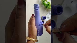 Lavender Color Bottle Art/5minutes bottle painting /#viralbottleart /#shortsbeta