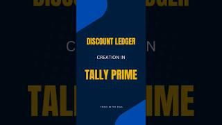 Discount Ledger Creation In Tally Prime