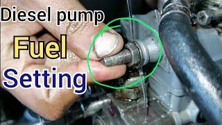 how to fuel setting diesel pump // 4d56 diesel pump