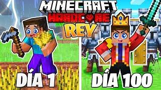 SOBREVIVÍ 100 DÍAS como un REY en MINECRAFT HARDCORE!