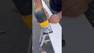 How to scribe baseboard for a perfect insulation. #dewalttough #sponsored #diy # remodeling