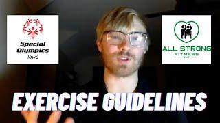 Special Olympics Iowa and All Strong Fitness Webinar - Current Exercise Guidelines for Health