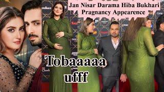 hiba bukhari reveals pragnancy in award show 2024// jan nisar darama actress hiba bukhari appearence