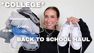 *COLLEGE* BACK TO SCHOOL CLOTHING HAUL (brandy melville, aritzia, abercrombie & more)