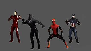Funny Superheros 2023 - Spiderman, Batman, Iron Man, Black Cat And Captain America
