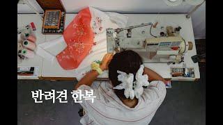 한땀 한땀 만드는 반려견 한복 핸드메이드 과정 | Dog Hanbok Handmade Course | 비스포독 | 애견한복