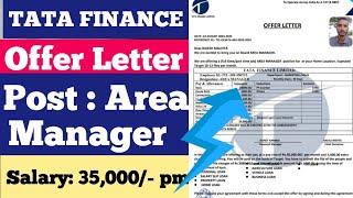 TATA FINANCE Offer Letter Salary 35,000 + 2% Commission @EmploymentGuruji