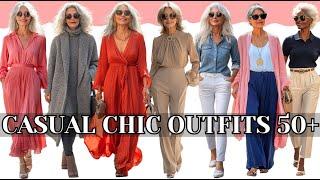 Casual Chic: Stylish and Comfortable Outfits for Mature Women Over 50+ 60+ 70+