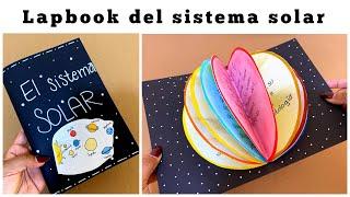 Proyecto escolar: Sistema solar hecho en cartulina | Lapbook