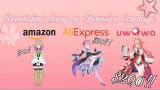 Reviewing cheap vs expensive cosplays (Amazon, AliExpress, Uwowo!)️