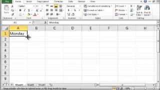 Excel 2010: How To Use Fill Handle - Tutorial Tips and Tricks