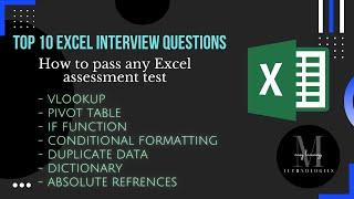 Top 10 Excel Interviews Questions – How to pass any Excel Assessment Test