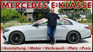 Mercedes E-Klasse 2023 - Die beste Limousine? Test Probefahrt Verbrauch Motor Platz Test Review Neu