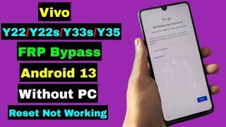 Finally ! Vivo Y22/Y22S/Y33/Y33S/Y35 FRP Bypass Android 13 Without PC | TalkBack Not Working Fix