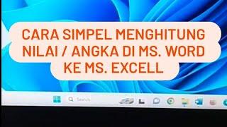 Tips menghitung simpel penjumlahan angka di ms. excell