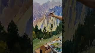 Alexander Babich.  #mountainpainting #paintingprocess  #fineartpainting