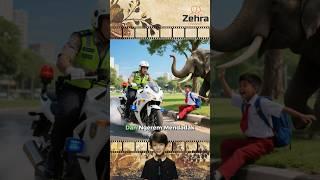 Panik! Polisi Suruh Bocah Jauhi Gajah, Ending-nya Malah Bikin Basah  #polisianak #muridsd #panik