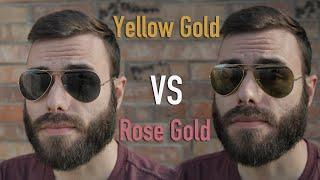 Ray-Ban Aviator Rose Gold vs Yellow Gold